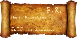 Hertl Krisztián névjegykártya